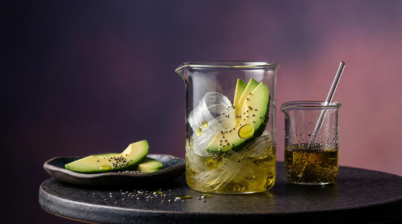 Nature morte abstraite sur le keto et le microbiote